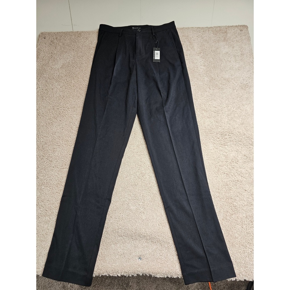 American Tall Mens Pleated Dress Pants Black AM-PC-10662 34x38